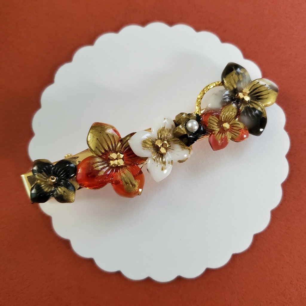 鬼滅の刃イメージ 金古美紫陽花のヘアクリップ