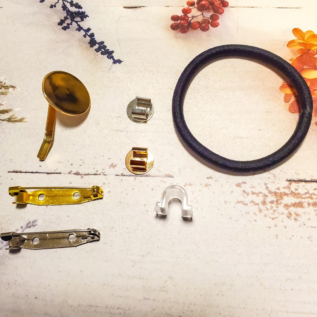 〖 金具選択可 〗 - まるまるネコシリーズ - ボタニカルレジンパーツ pink