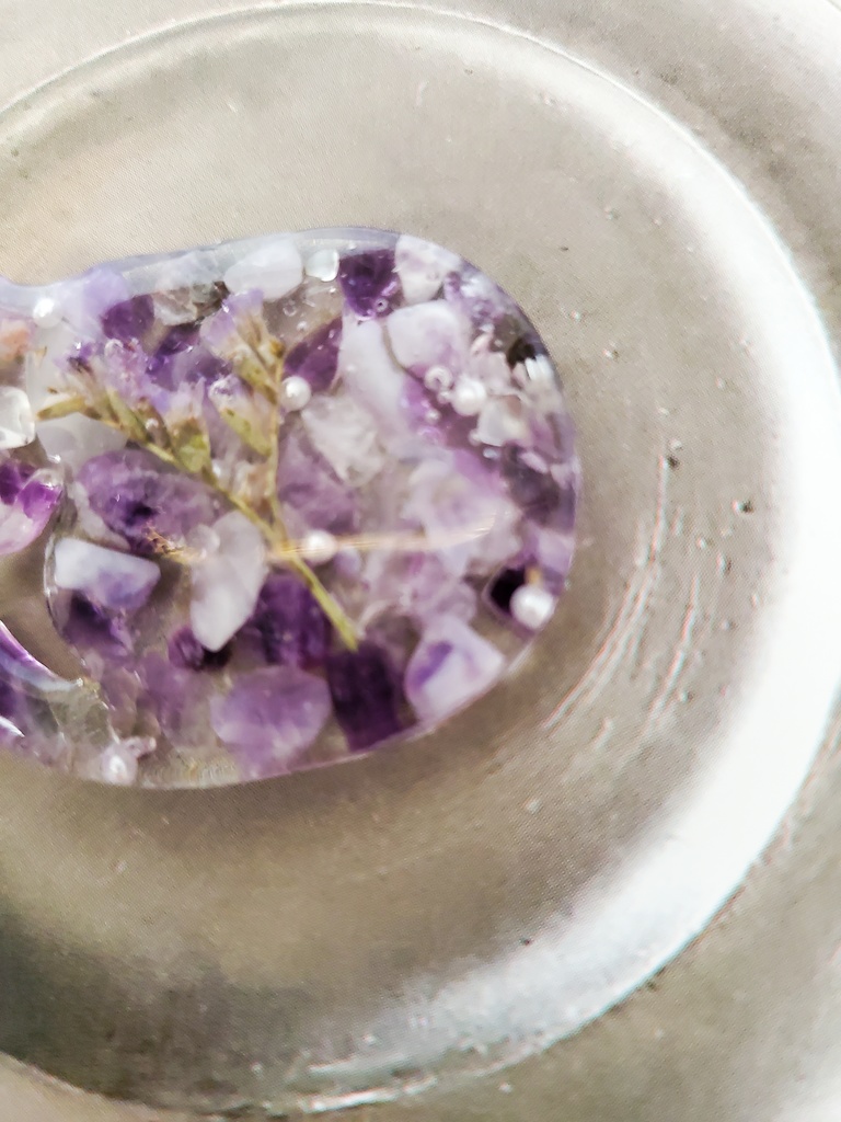 【金具選択可】ー まるまるねこちゃんシリーズ ー アメジストのゼリー寄せ②