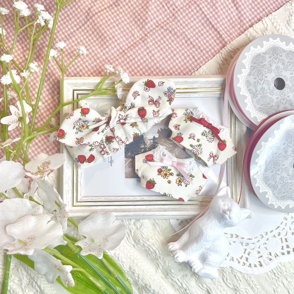 りぼんといちごのゆるふわコーデセット