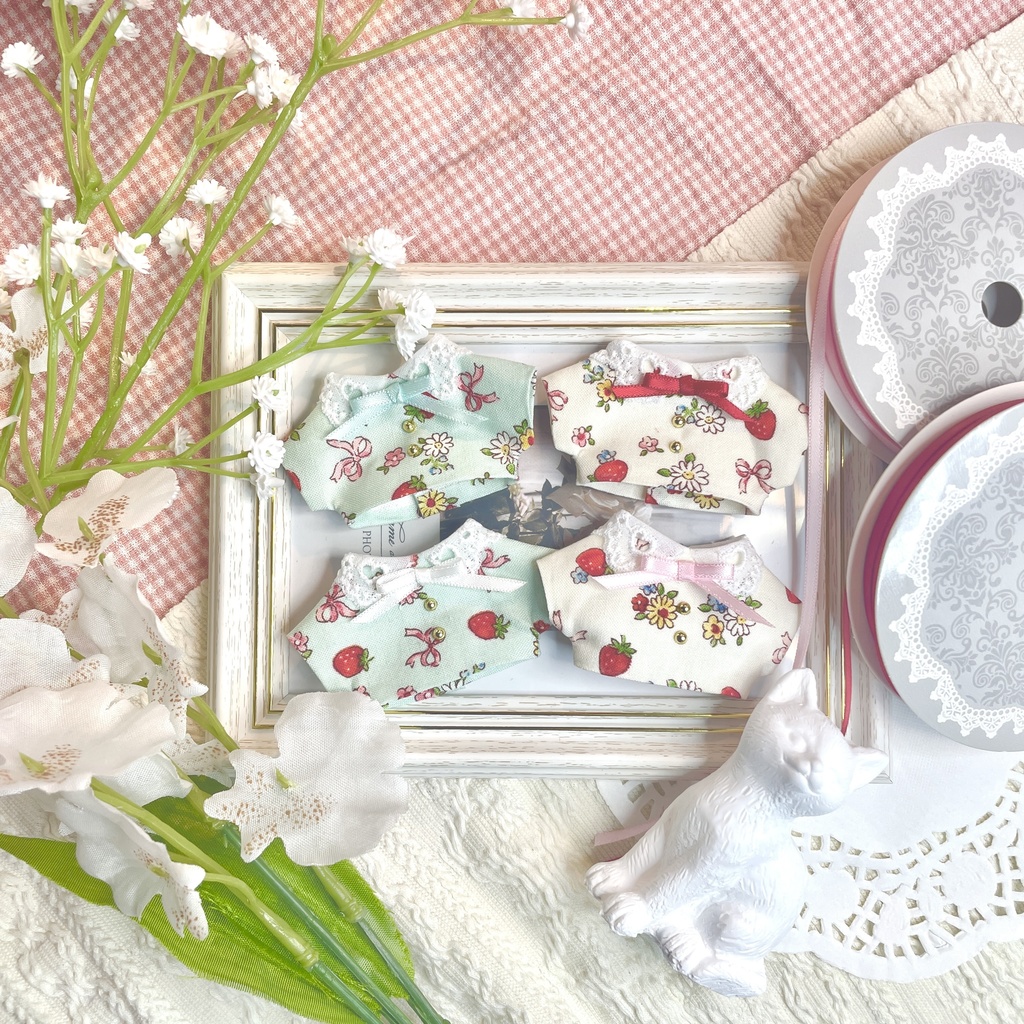 りぼんといちごのゆるふわコーデセット