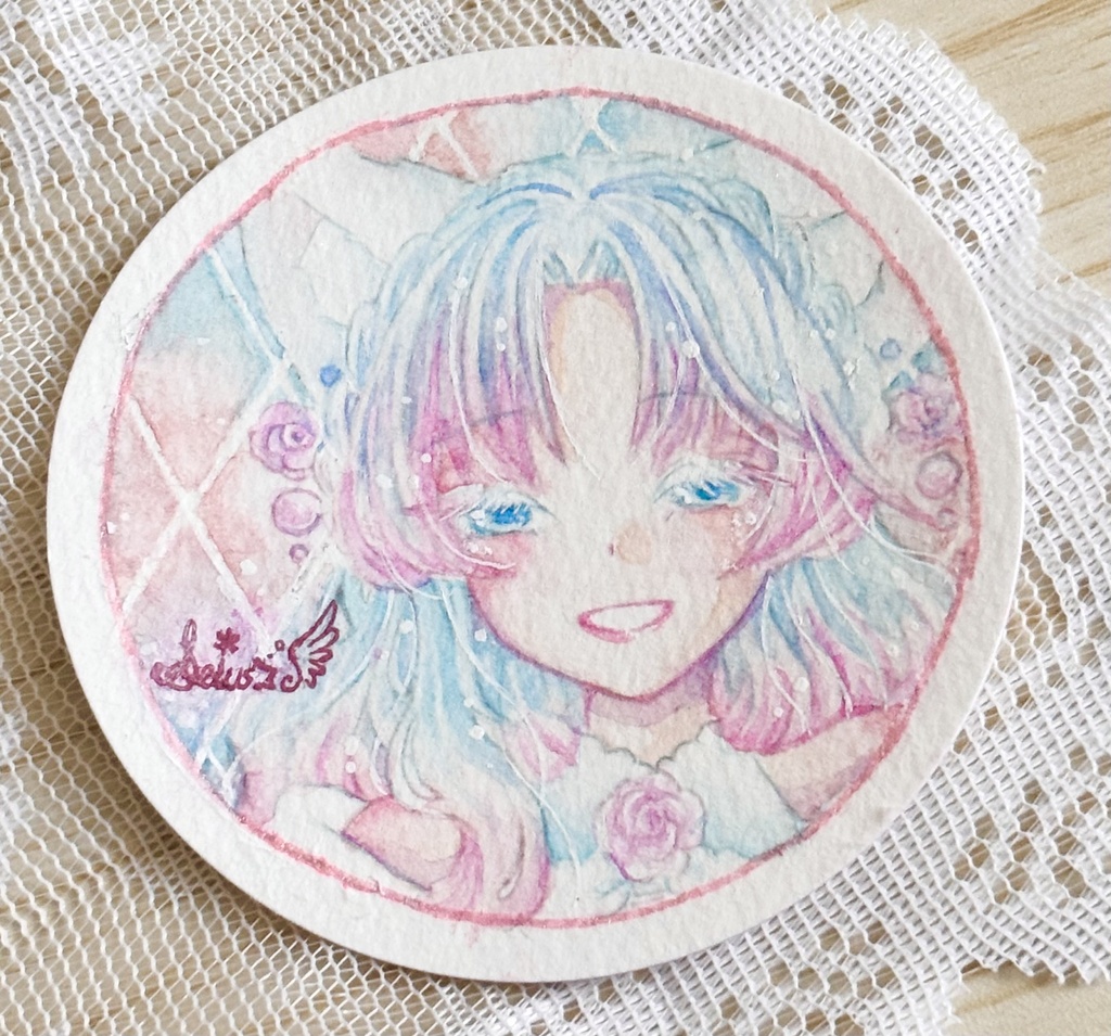 【てのひらペーパー原画】狐耳の少女