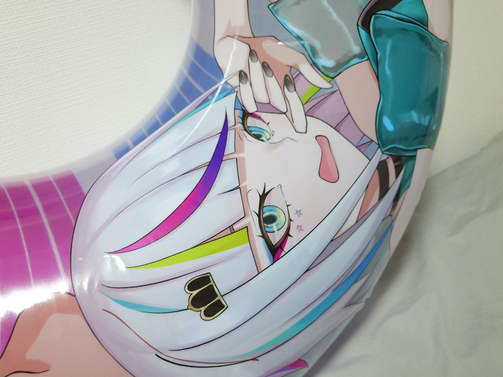 『音ゲーマーの姉妹』120cm スーパーサイズデザイン浮き輪 / 120cm Super-Size Design Swimming Ring «Rhythm Gamer Sisters»