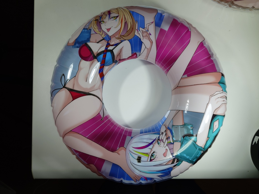 【ドール用】『音ゲーマーの姉妹』1:3スケール ミニチュアデザイン浮き輪 / 1:3 Scale Replica Swimming Ring «Rhythm Gamer Sisters»
