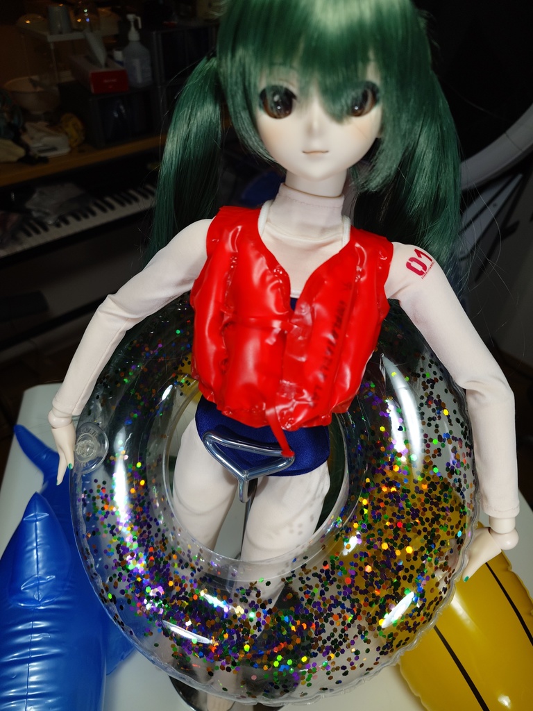 【ドール用】キラキラグリッター 1:3スケール ミニチュア浮き輪 / 1:3 Scale Miniature Shiny Glitter Swimming Ring