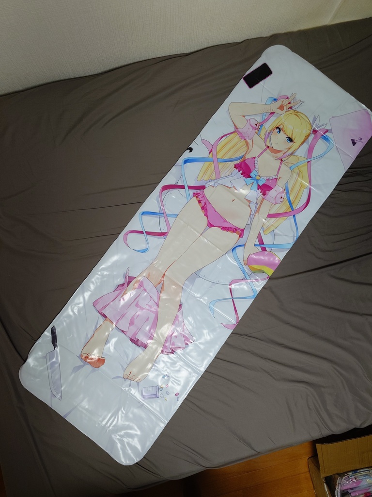 【謎・ビニール抱き枕カバー】超てんちゃん・あめちゃん/Kangel + Ame-chan PVC Dakimakura Cover