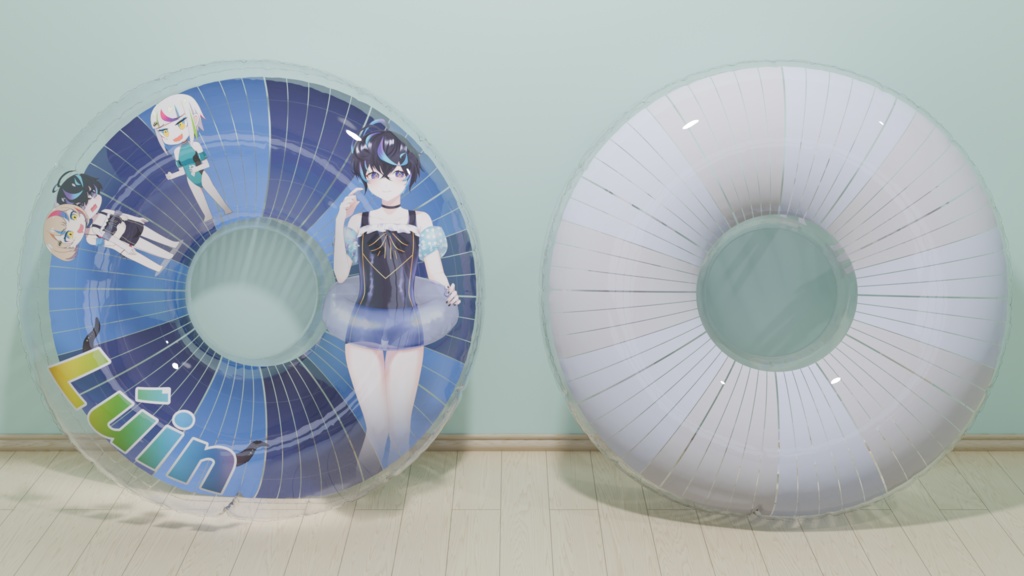 【予約頒布】【サイズアップ!】『音ゲーマーの夏休み〜裏〜』150cm メガサイズデザイン浮き輪/【Preorder】Bigger Size! Design Swimming Ring «Rhythm Gamers' Beach Vacation ~Side B~»