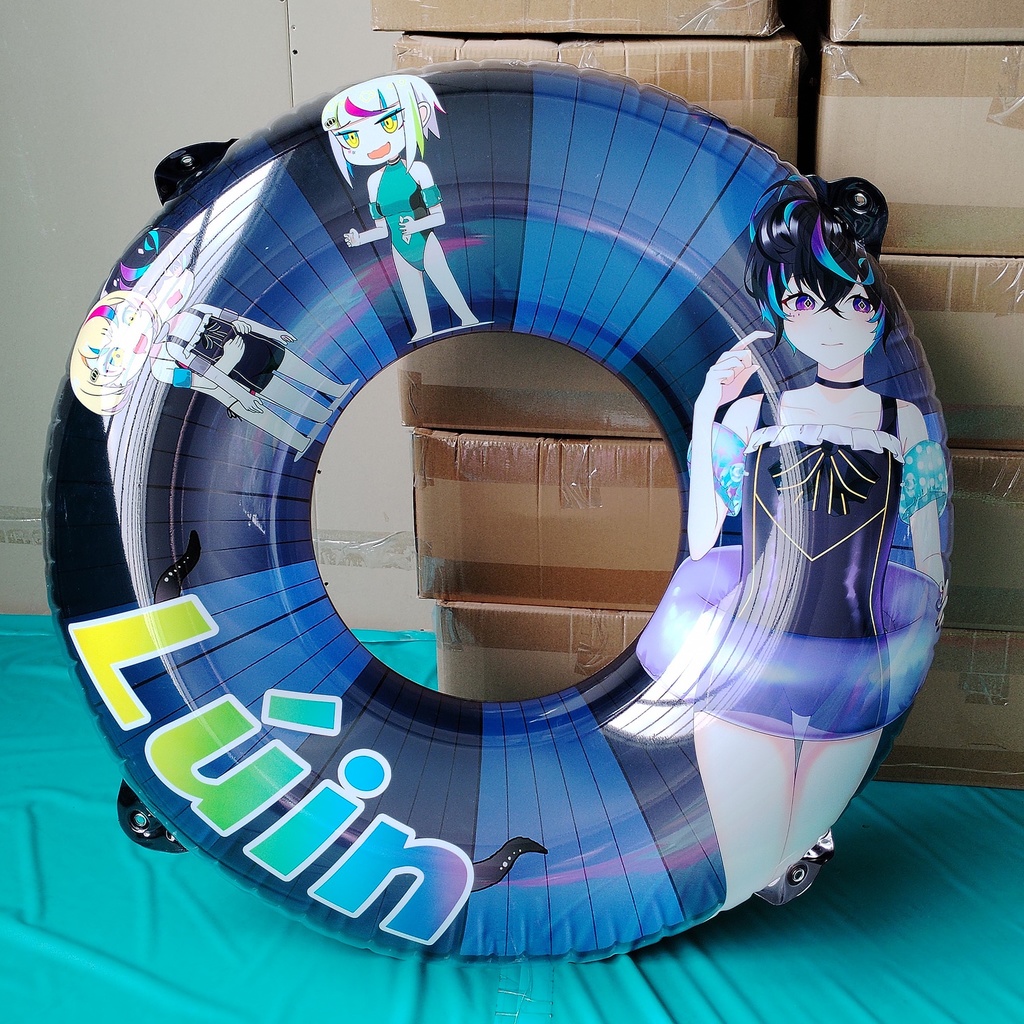【予約頒布】『音ゲーマーの夏休み〜裏〜』120cm メガサイズデザイン浮き輪/【Preorder】120cm Design Swimming Ring «Rhythm Gamers' Beach Vacation ~Side B~»