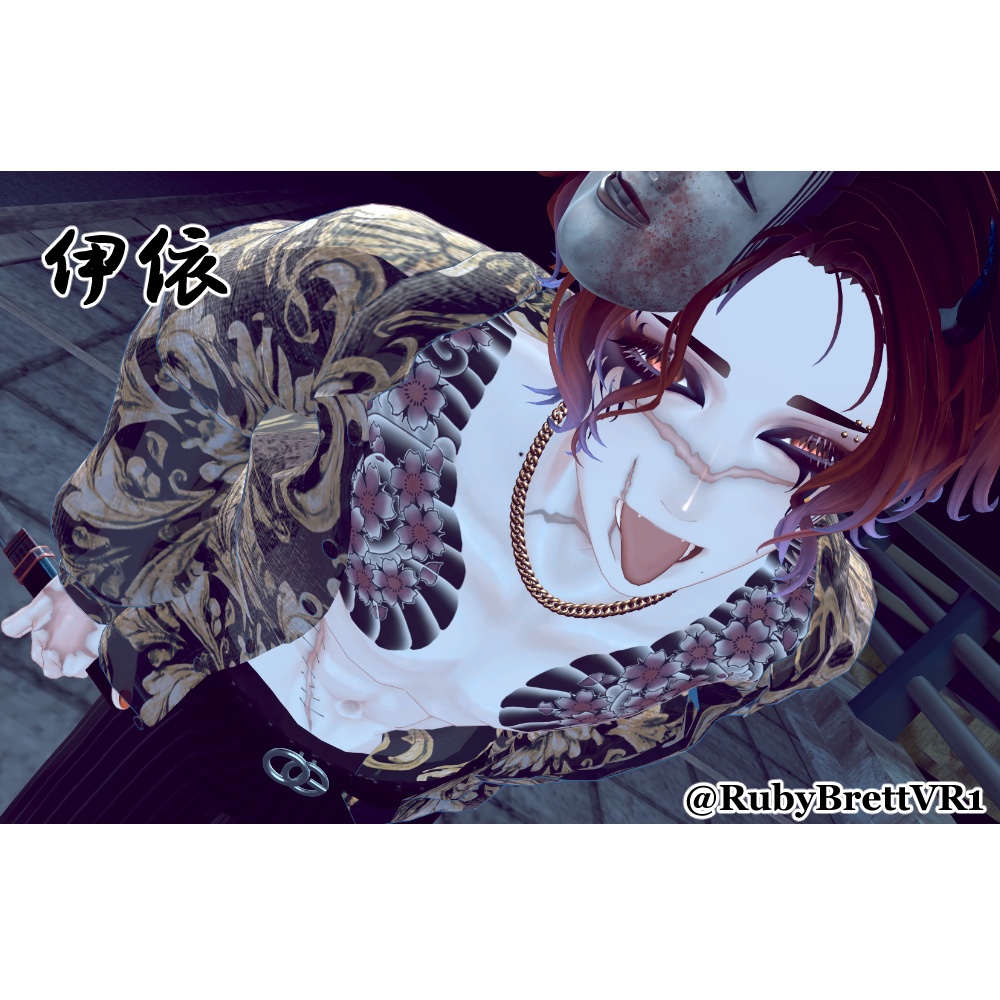 【無料】刺青 和彫り Tattoo Texture 桜吹雪 五部袖 【珍飯亭共通素体】