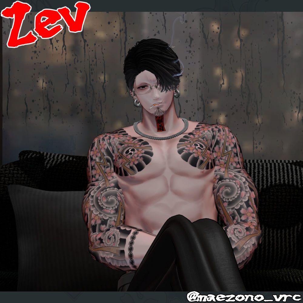 【珍飯亭共通素体】進化するタトゥー 【ETB vol.1】TIA1, TIA2 刺青 和彫 Tattoo Texture #horisame_vrc