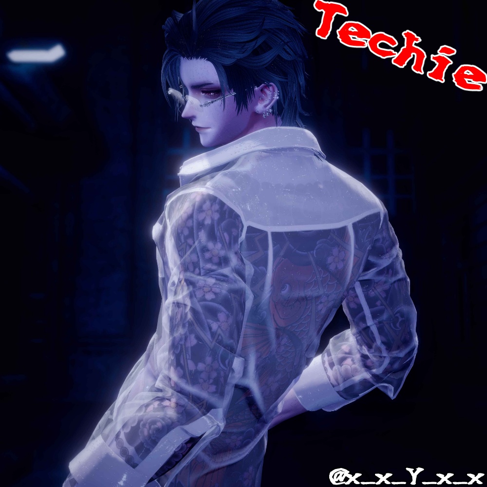 【珍飯亭共通素体】進化するタトゥー 【ETB vol.1】TIA1, TIA2 刺青 和彫 Tattoo Texture #horisame_vrc
