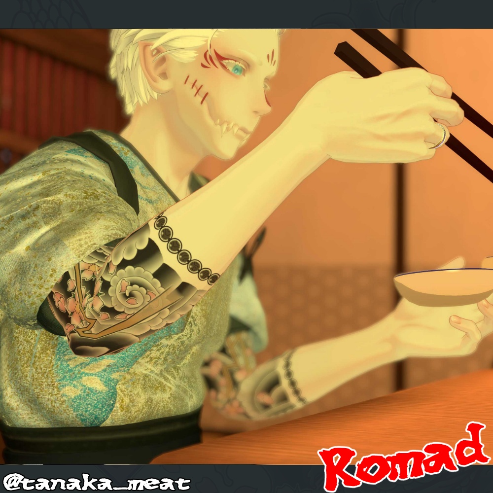 【珍飯亭共通素体】進化するタトゥー 【ETB vol.1】TIA1, TIA2 刺青 和彫 Tattoo Texture #horisame_vrc