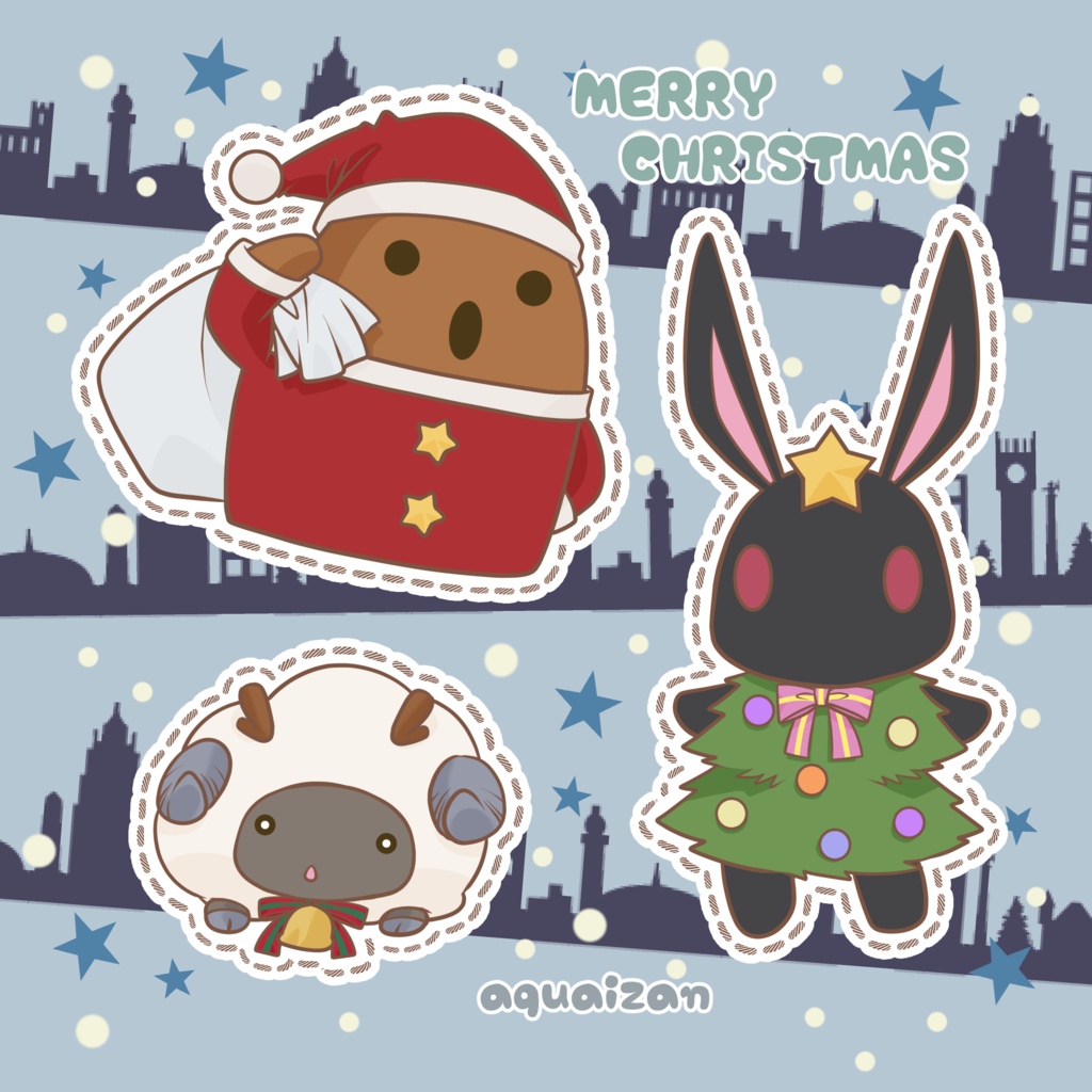 クリスマス缶バッジ