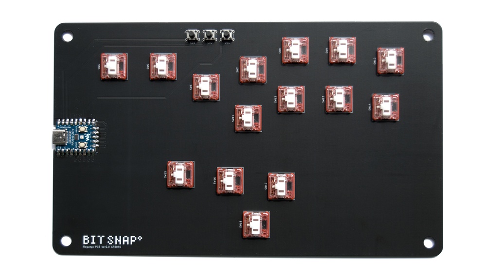 多ボタン・低遅延薄型レバーレスコントローラー BitSnap type-C