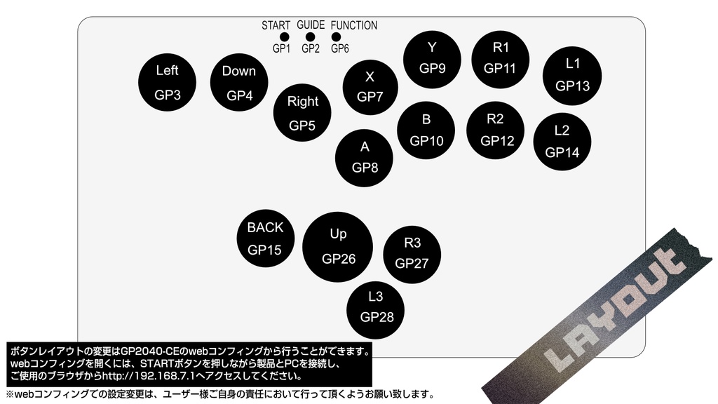 多ボタン・低遅延薄型レバーレスコントローラー BitSnap type-C