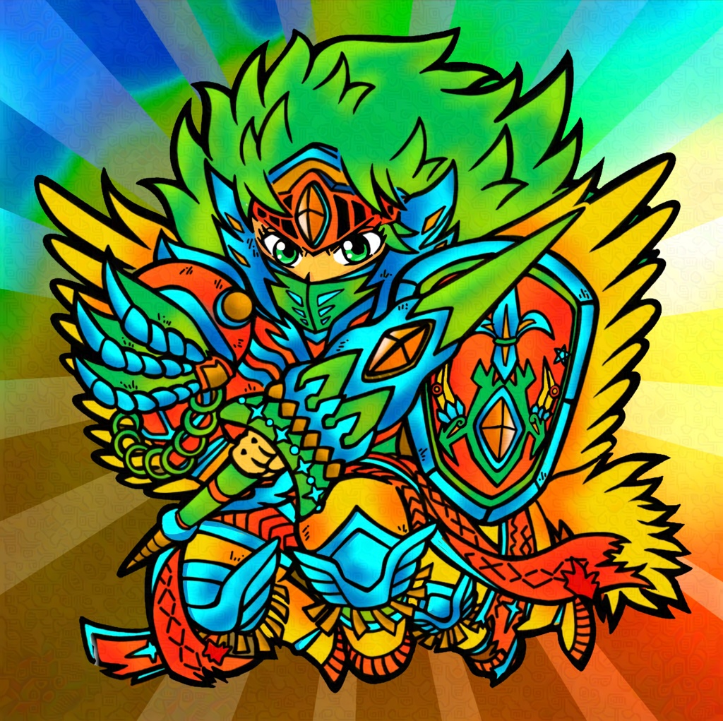 新聖騎士ギリウス ランダム箔押し+台紙セット 当たり枠有り