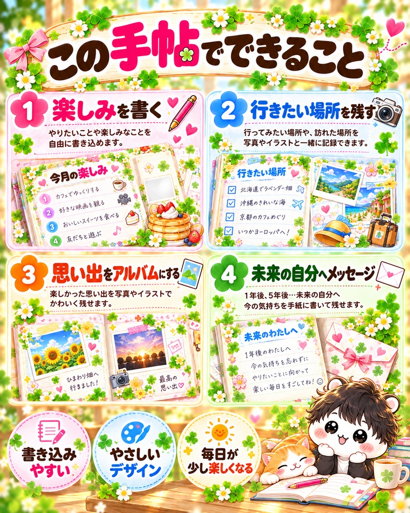 これから手帖|予定より、楽しみを書こう。大人向けデジタル手帖【PDF・A4全24ページ】