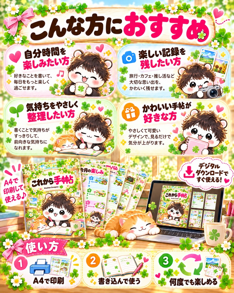 これから手帖|予定より、楽しみを書こう。大人向けデジタル手帖【PDF・A4全24ページ】