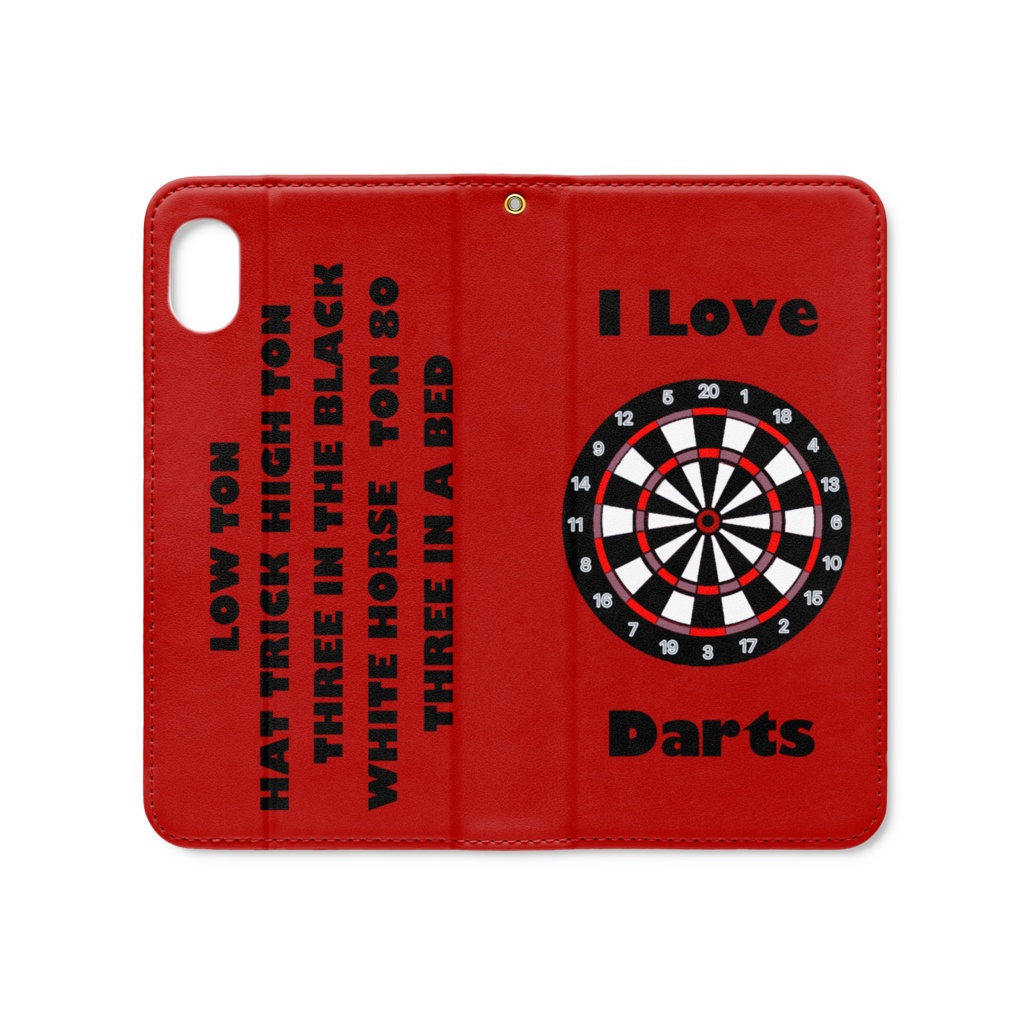 手帳型スマホケース「I Love Darts」