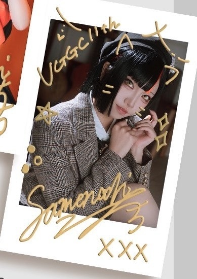 チェキ風 ラメ箔押しカード