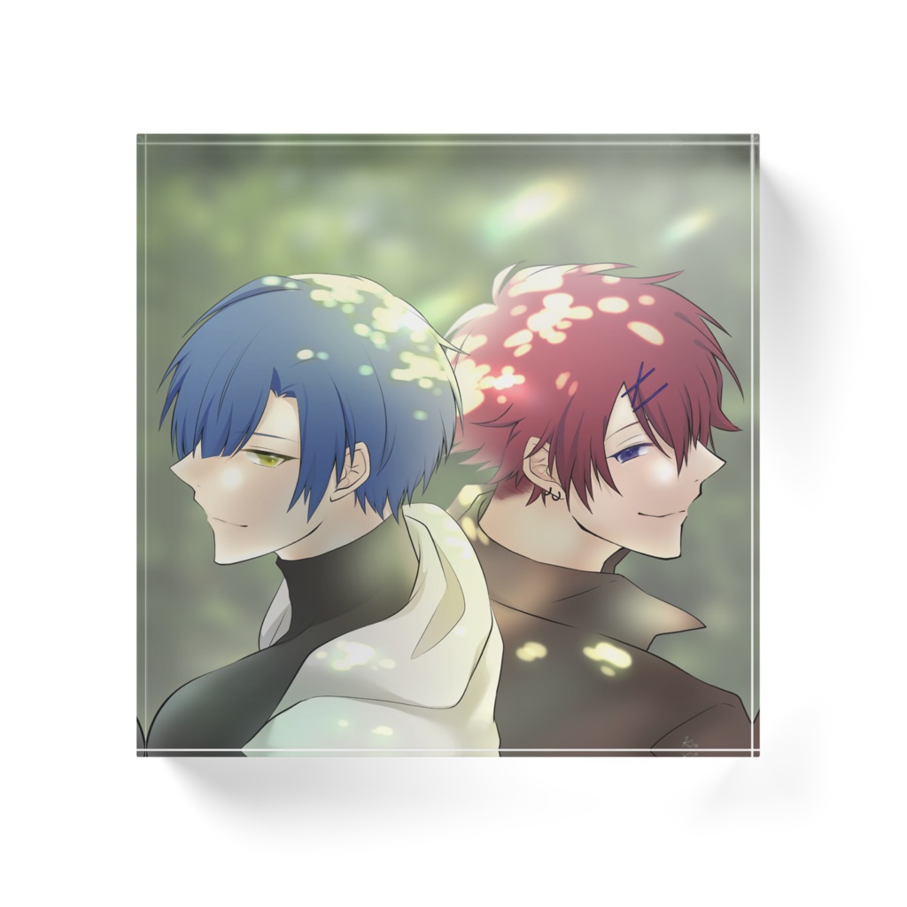 渚霞木漏れ日アクリルブロック