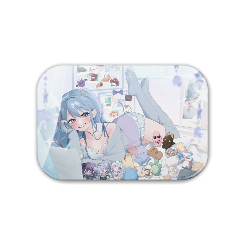 藍天うぇる２周年角丸缶バッジ【5/31まで】