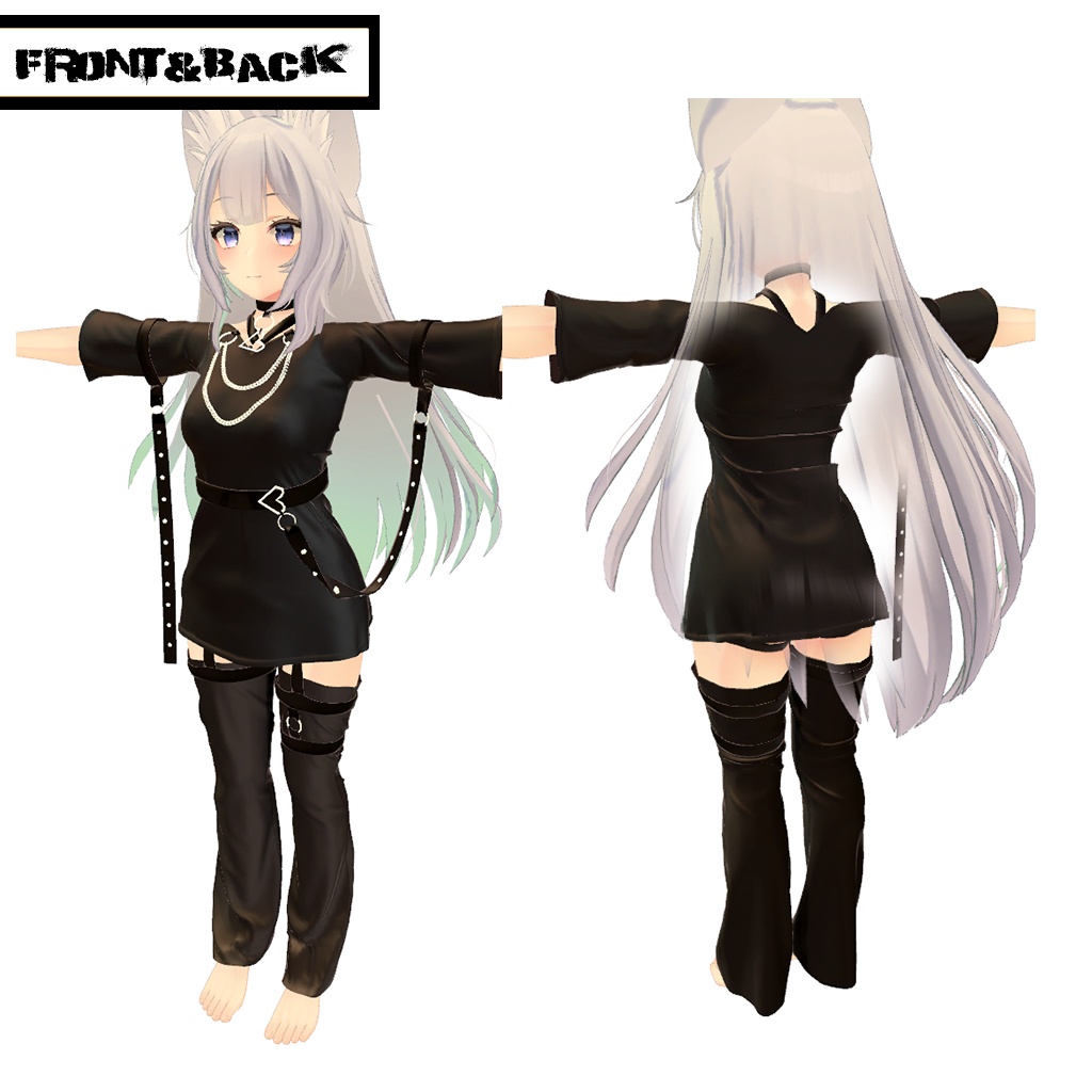 【ウルフェリア用】普段着(Punk)