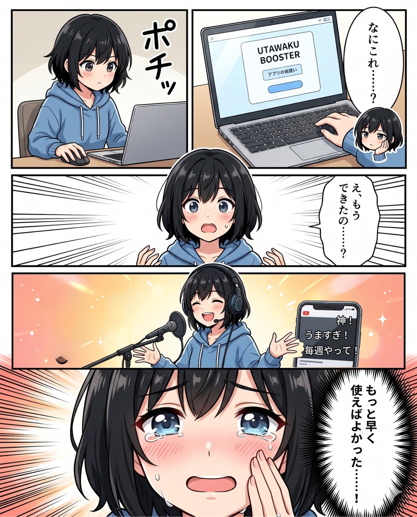 「Vtuber歌枠ブースター」「歌声チューナー」(無料版)
