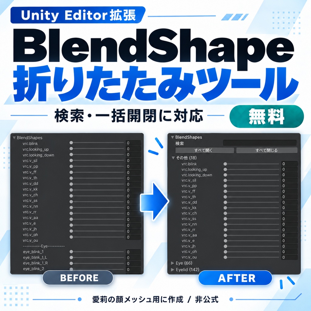 BlendShape 折りたたみツール