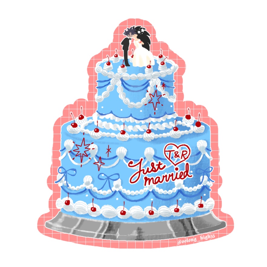 タレラディ・ウエディングケーキステッカー