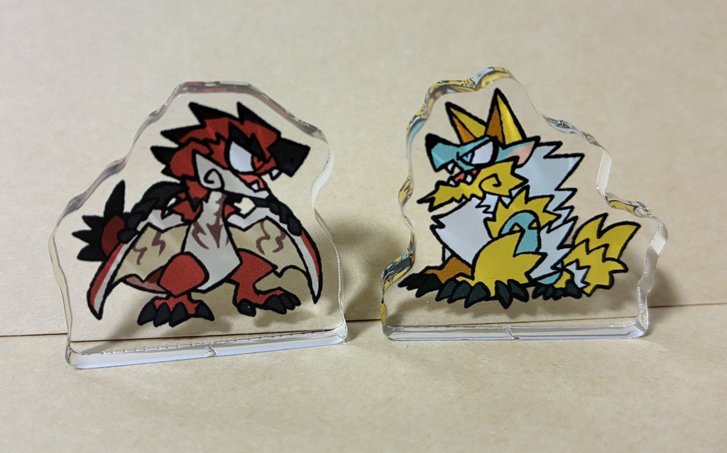 【MH】自立ミニアクリルスタンド(リオレウス/ジンオウガ)