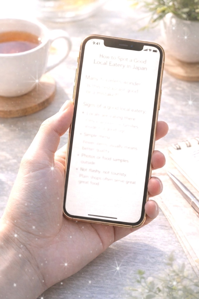 A Gentle Way to Find Good Food in Japan