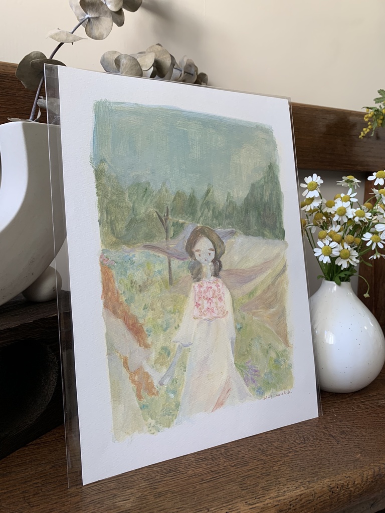 油彩drawing”繋いだままで”