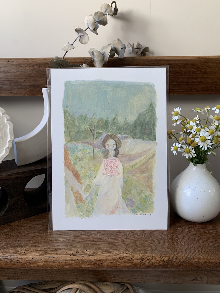 油彩drawing”繋いだままで”
