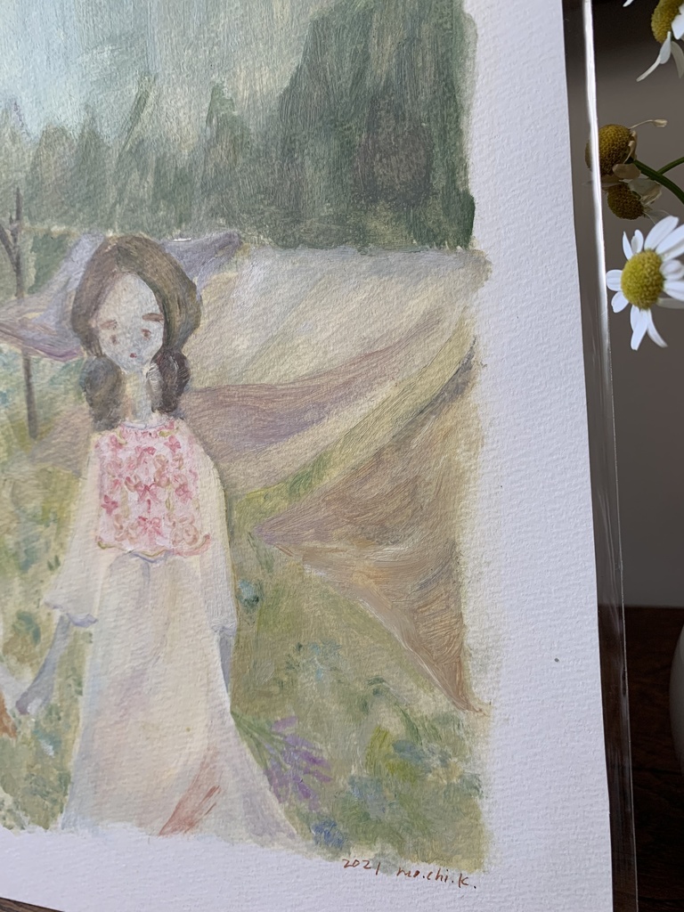 油彩drawing”繋いだままで”