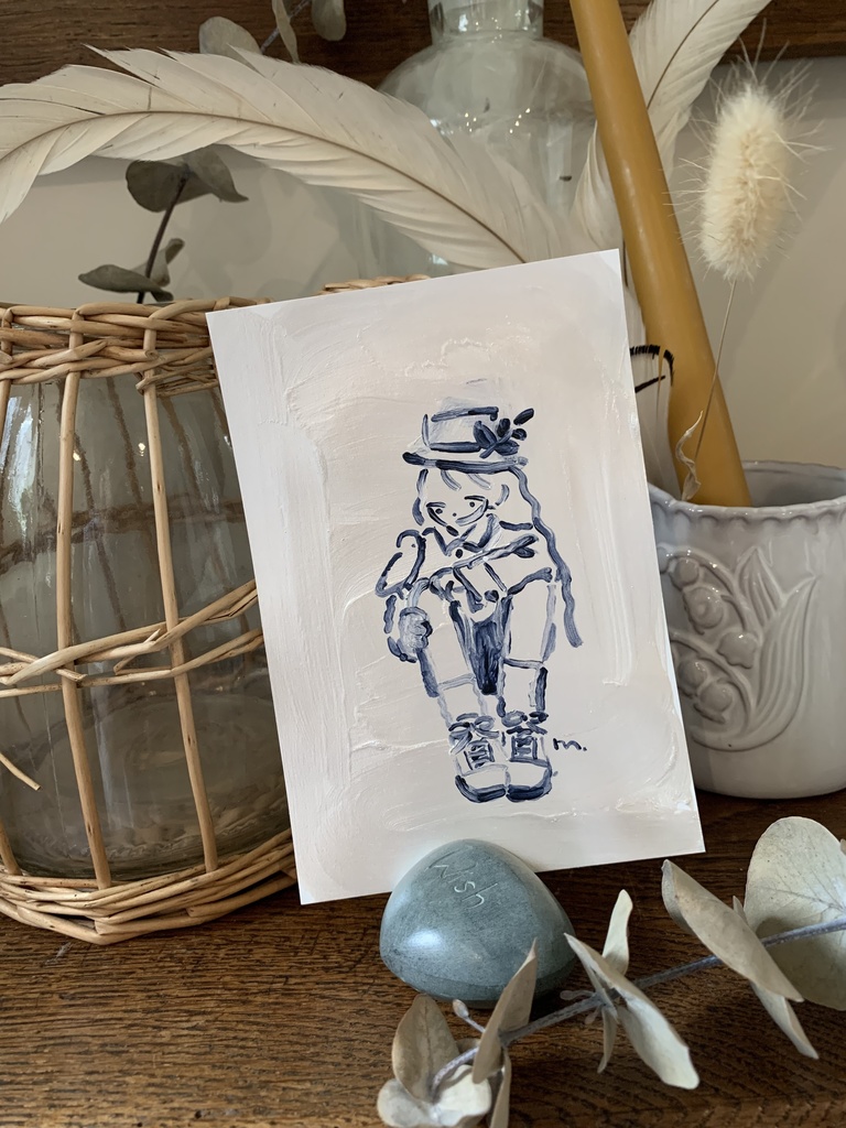 silver×blue drawing"会話"