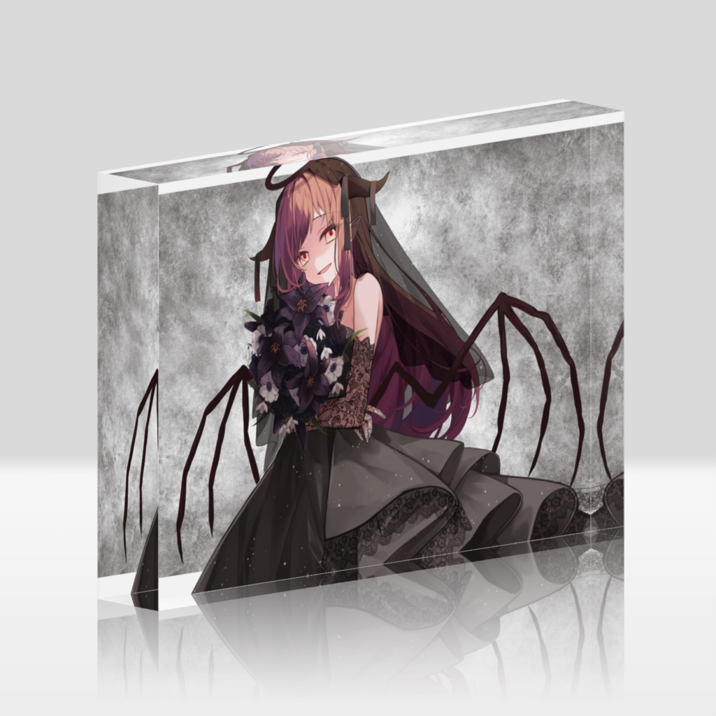 ブラックウェディングドレス面吉