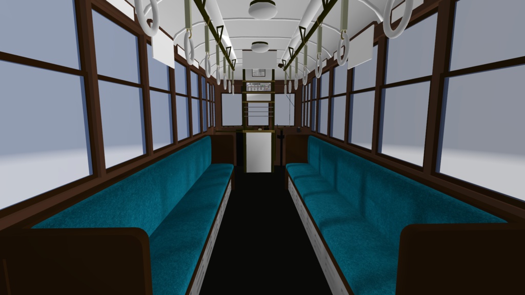 【3Dモデル】600形タイプ・路面電車 (Japanese tram)