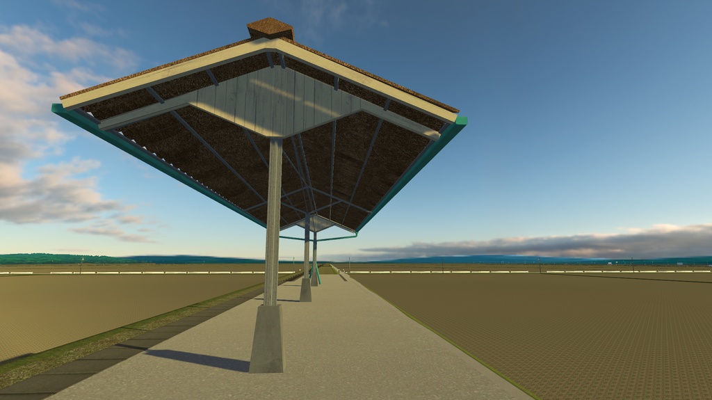 【3Dモデル】ローカル線プラットホーム