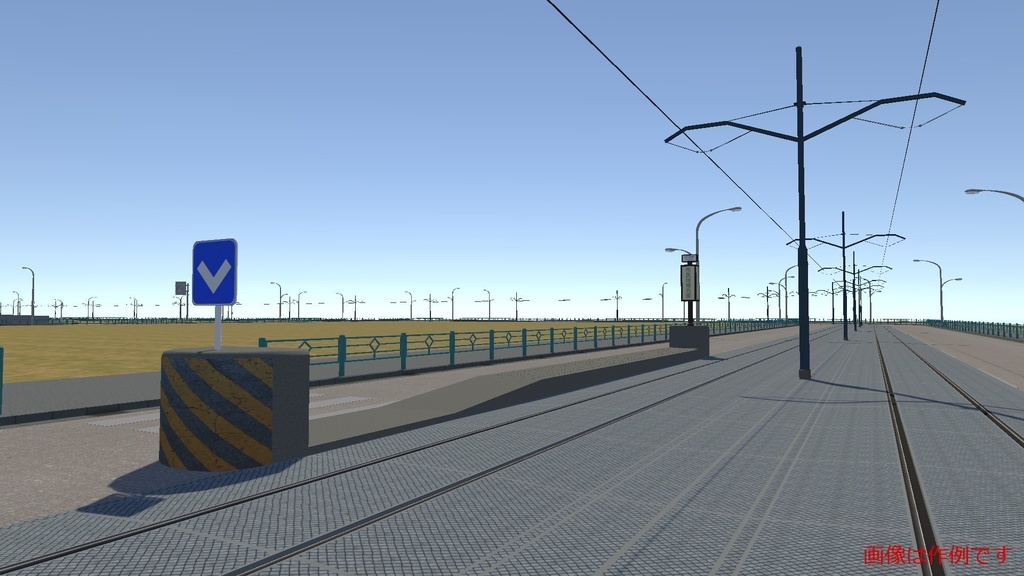 【3Dモデル】路面電車・LRTなどの電停(電車停留所・駅)