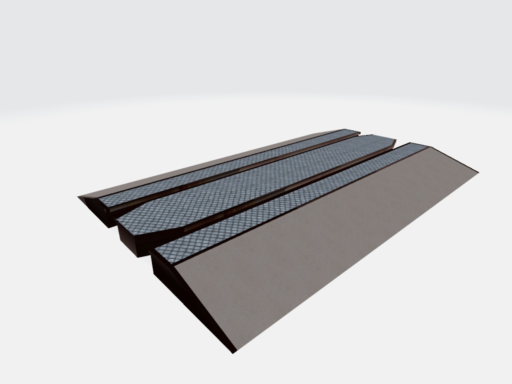 【3Dモデル】踏切踏み板(※踏切自体は付属しません