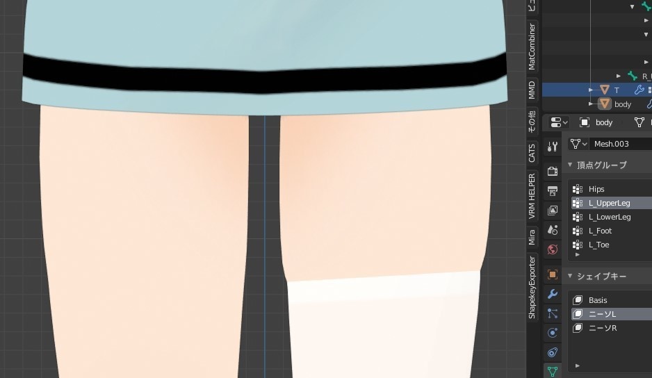 部屋着的なTシャツ【スキニング済】