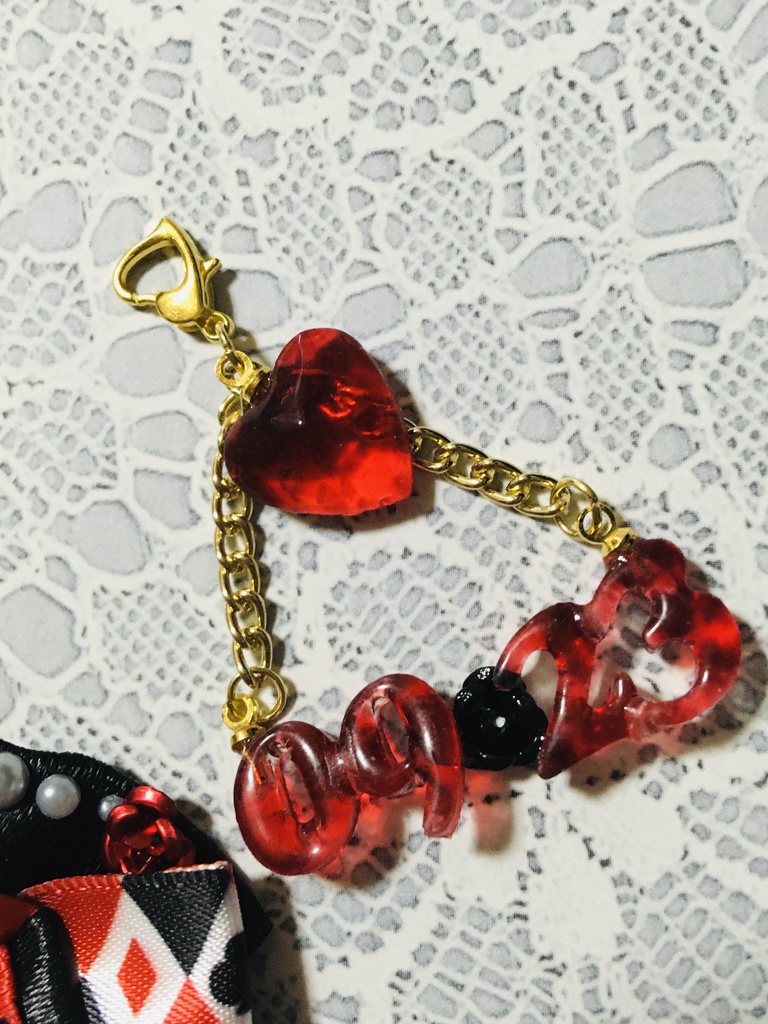 レジン「A」リボンチャーム