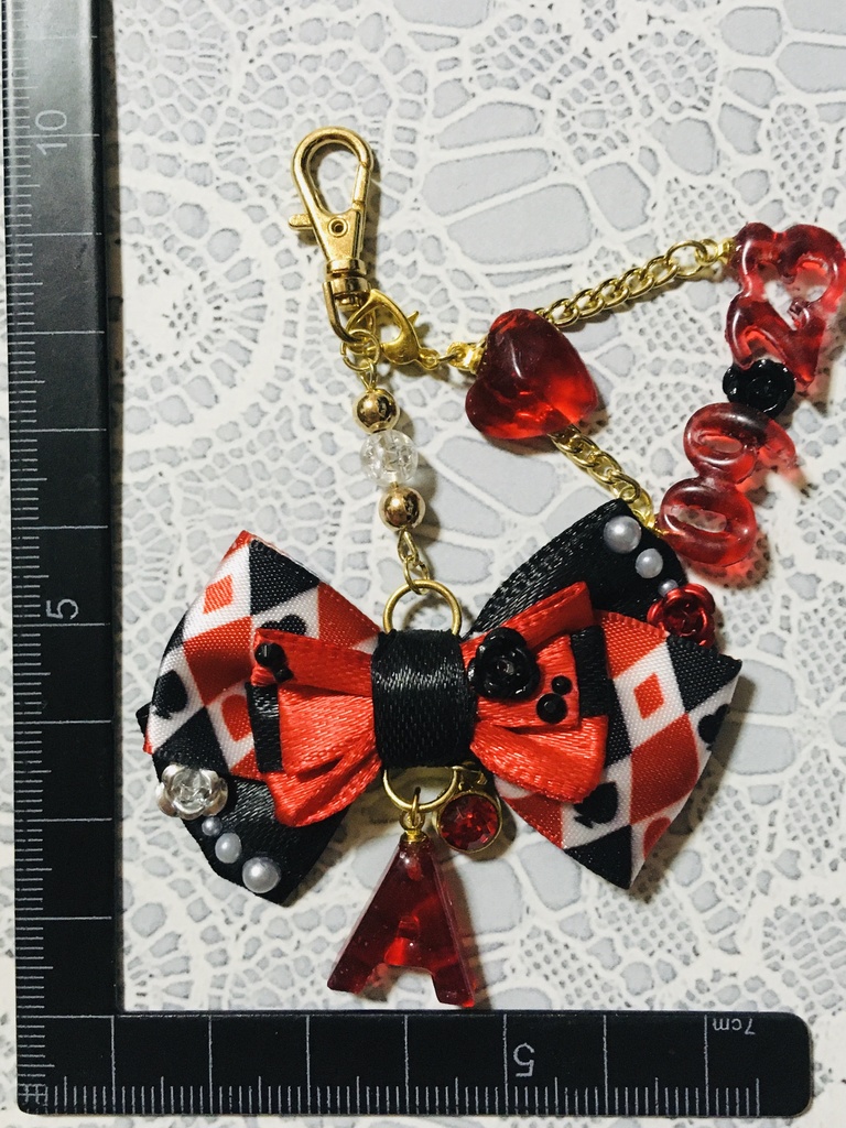 レジン「A」リボンチャーム