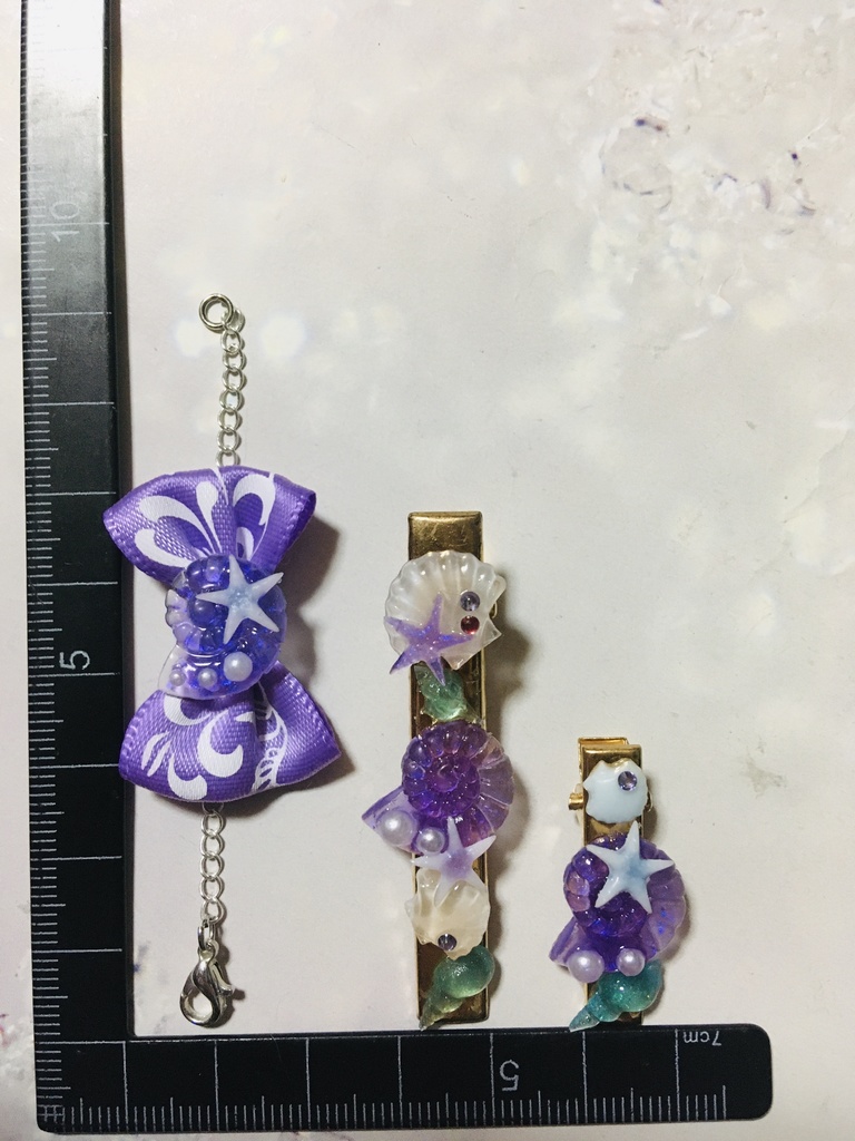 オクタイメージ ヘアクリップ 蝶ネクタイ風ネックレス(ライト)