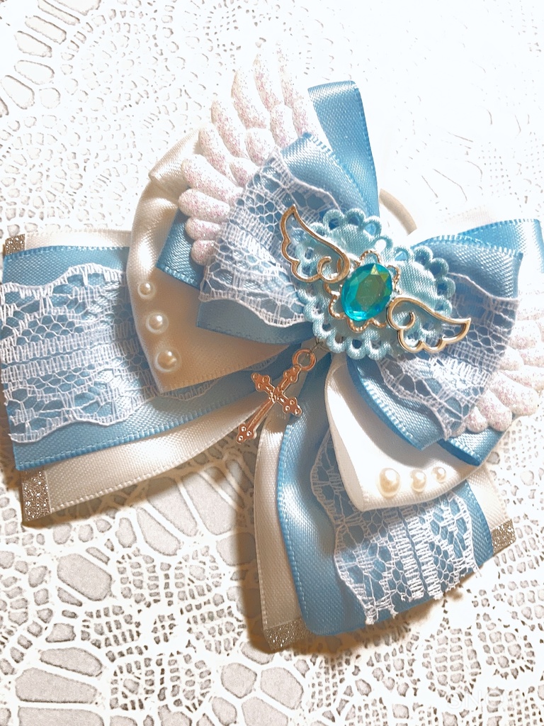 キンブレリボン 推し活 担当カラー 水色 ペンラリボン