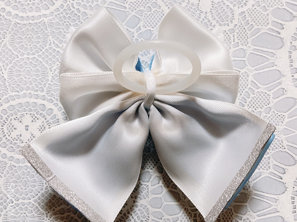 キンブレリボン 推し活 担当カラー 水色 ペンラリボン