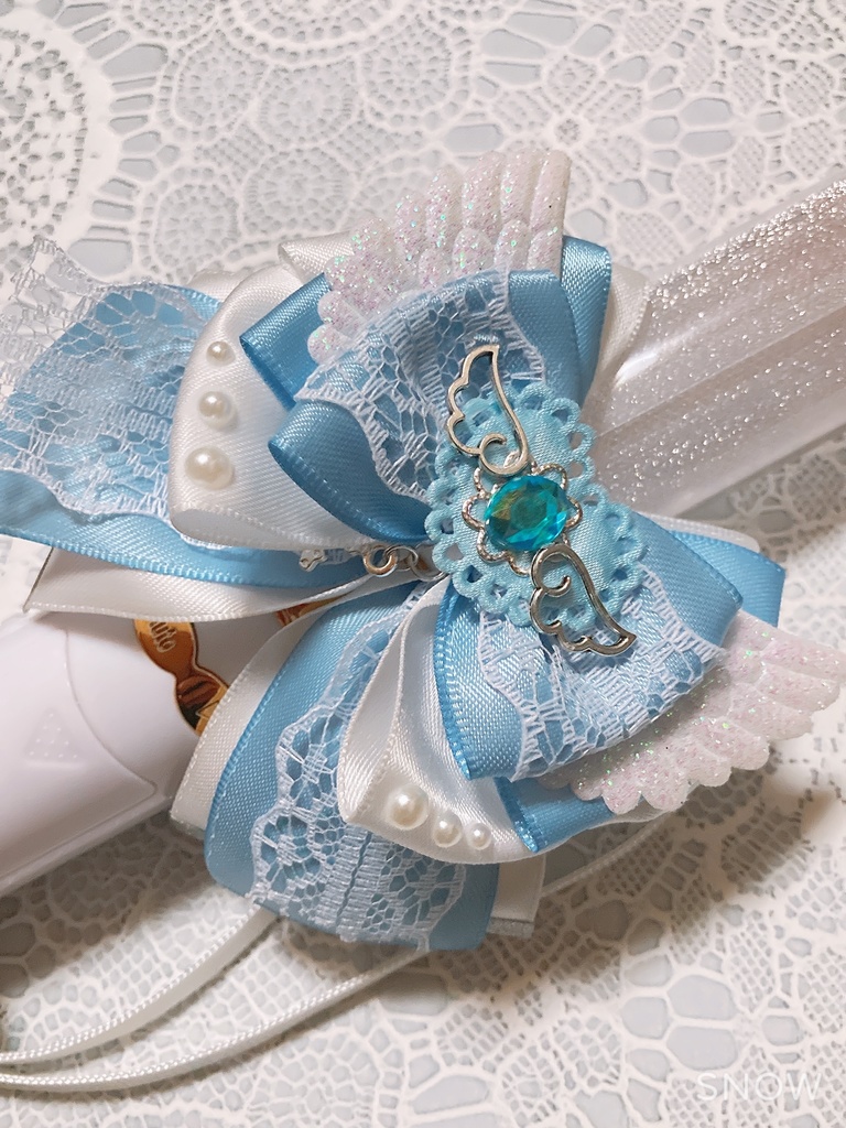 キンブレリボン 推し活 担当カラー 水色 ペンラリボン