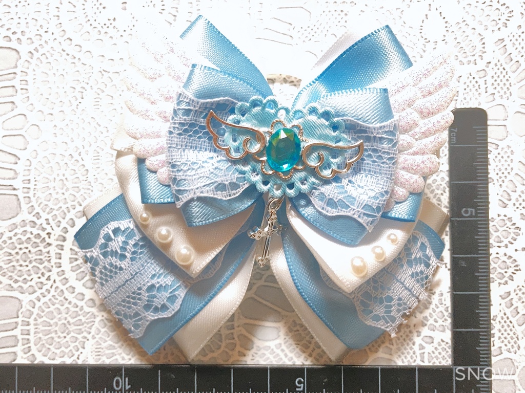 キンブレリボン 推し活 担当カラー 水色 ペンラリボン