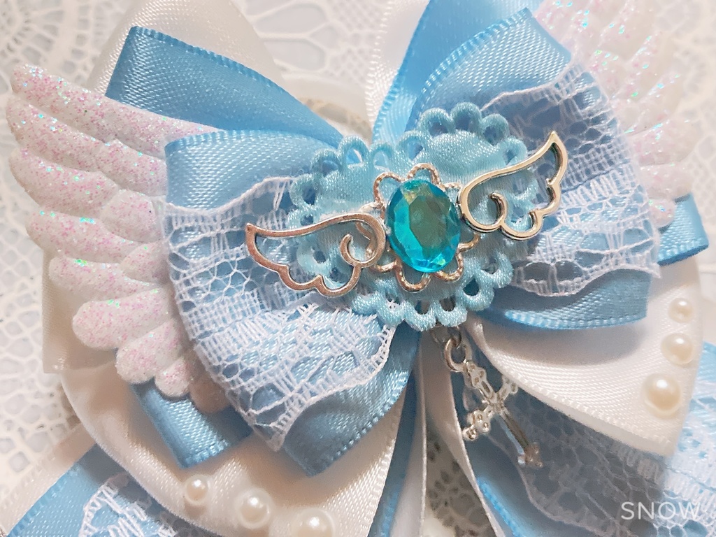 キンブレリボン 推し活 担当カラー 水色 ペンラリボン